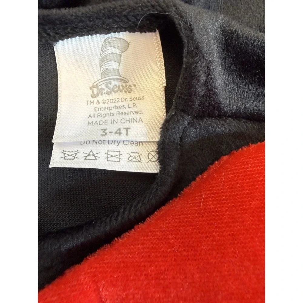 Cat In The Hat Spirit Halloween Theatre Bodysuit Child's 3T-4T Trick Or Treat